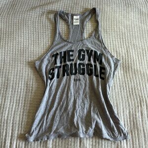 Grey VS workout gym tank top